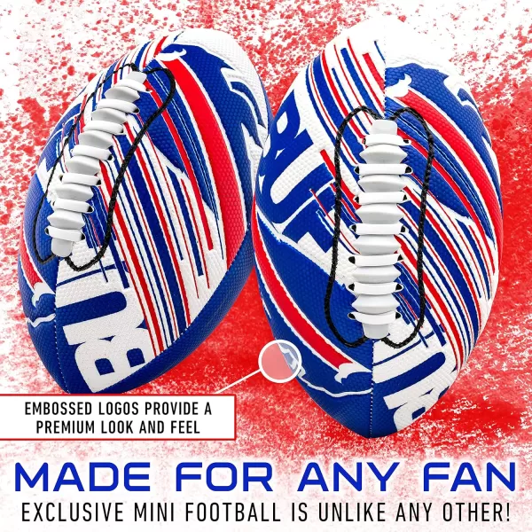 Franklin Sports NFL Team Footballs  Youth Mini Footballs for All NFL Teams  Kids Junior 85quot Football  Air Pump Sets  Official NFL Licensed FootballsBuffalo Bills