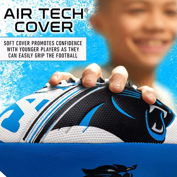 Franklin Sports NFL Team Footballs  Youth Mini Footballs for All NFL Teams  Kids Junior 85quot Football  Air Pump Sets  Official NFL Licensed FootballsCarolina Panthers