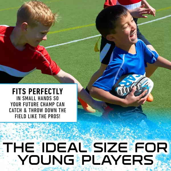 Franklin Sports NFL Team Footballs  Youth Mini Footballs for All NFL Teams  Kids Junior 85quot Football  Air Pump Sets  Official NFL Licensed FootballsCarolina Panthers