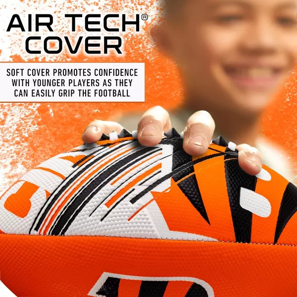 Franklin Sports NFL Team Footballs  Youth Mini Footballs for All NFL Teams  Kids Junior 85quot Football  Air Pump Sets  Official NFL Licensed FootballsCincinnati Bengals