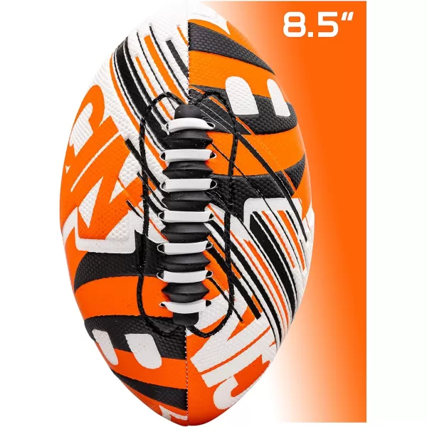 Franklin Sports NFL Team Footballs  Youth Mini Footballs for All NFL Teams  Kids Junior 85quot Football  Air Pump Sets  Official NFL Licensed FootballsCincinnati Bengals