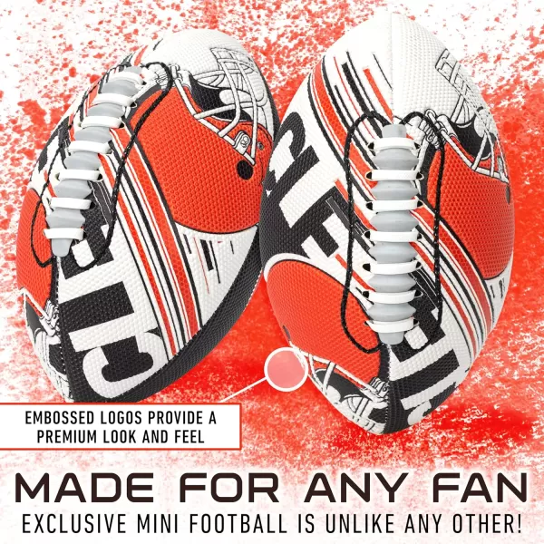 Franklin Sports NFL Team Footballs  Youth Mini Footballs for All NFL Teams  Kids Junior 85quot Football  Air Pump Sets  Official NFL Licensed FootballsCleveland Browns