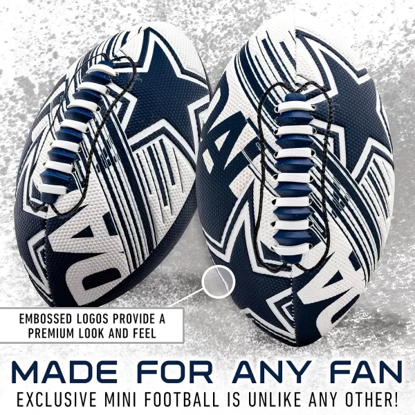 Franklin Sports NFL Team Footballs  Youth Mini Footballs for All NFL Teams  Kids Junior 85quot Football  Air Pump Sets  Official NFL Licensed FootballsDallas Cowboys