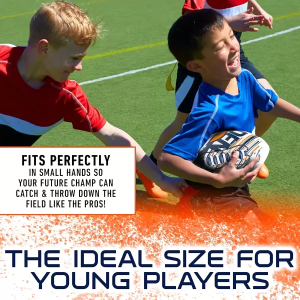 Franklin Sports NFL Team Footballs  Youth Mini Footballs for All NFL Teams  Kids Junior 85quot Football  Air Pump Sets  Official NFL Licensed FootballsDenver Broncos
