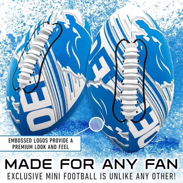 Franklin Sports NFL Team Footballs  Youth Mini Footballs for All NFL Teams  Kids Junior 85quot Football  Air Pump Sets  Official NFL Licensed FootballsDetroit Lions