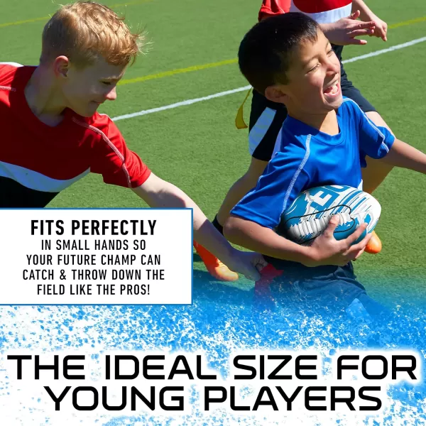 Franklin Sports NFL Team Footballs  Youth Mini Footballs for All NFL Teams  Kids Junior 85quot Football  Air Pump Sets  Official NFL Licensed FootballsDetroit Lions