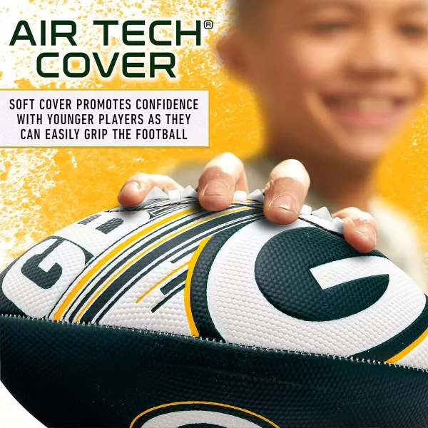 Franklin Sports NFL Team Footballs  Youth Mini Footballs for All NFL Teams  Kids Junior 85quot Football  Air Pump Sets  Official NFL Licensed FootballsGreen Bay Packers