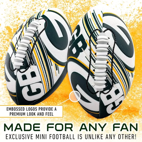 Franklin Sports NFL Team Footballs  Youth Mini Footballs for All NFL Teams  Kids Junior 85quot Football  Air Pump Sets  Official NFL Licensed FootballsGreen Bay Packers
