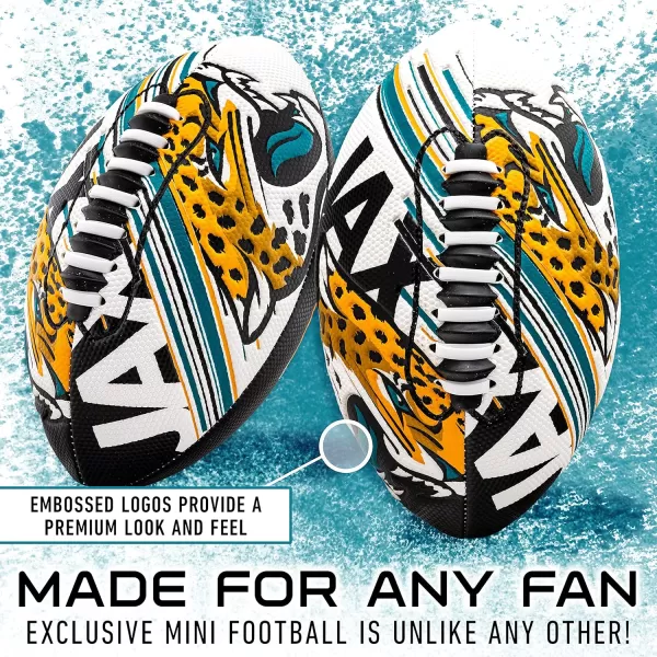Franklin Sports NFL Team Footballs  Youth Mini Footballs for All NFL Teams  Kids Junior 85quot Football  Air Pump Sets  Official NFL Licensed FootballsJacksonville Jaguars