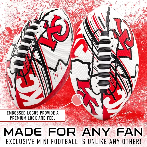 Franklin Sports NFL Team Footballs  Youth Mini Footballs for All NFL Teams  Kids Junior 85quot Football  Air Pump Sets  Official NFL Licensed FootballsKansas City Chiefs