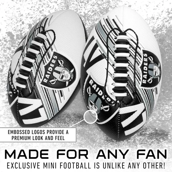 Franklin Sports NFL Team Footballs  Youth Mini Footballs for All NFL Teams  Kids Junior 85quot Football  Air Pump Sets  Official NFL Licensed FootballsLas Vegas Raiders