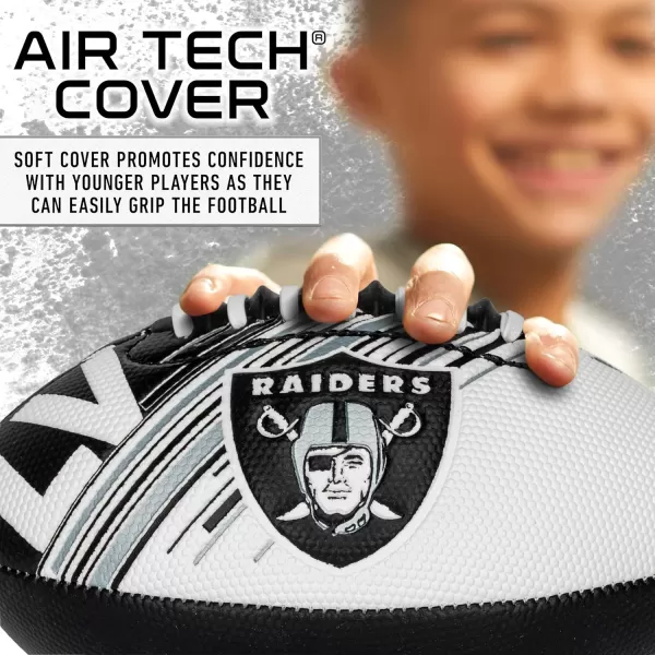 Franklin Sports NFL Team Footballs  Youth Mini Footballs for All NFL Teams  Kids Junior 85quot Football  Air Pump Sets  Official NFL Licensed FootballsLas Vegas Raiders