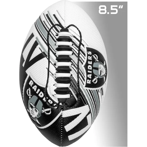 Franklin Sports NFL Team Footballs  Youth Mini Footballs for All NFL Teams  Kids Junior 85quot Football  Air Pump Sets  Official NFL Licensed FootballsLas Vegas Raiders