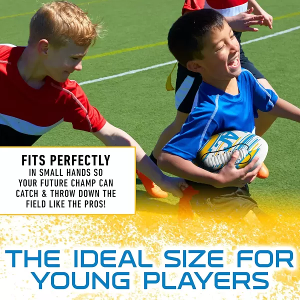 Franklin Sports NFL Team Footballs  Youth Mini Footballs for All NFL Teams  Kids Junior 85quot Football  Air Pump Sets  Official NFL Licensed FootballsLos Angeles Chargers