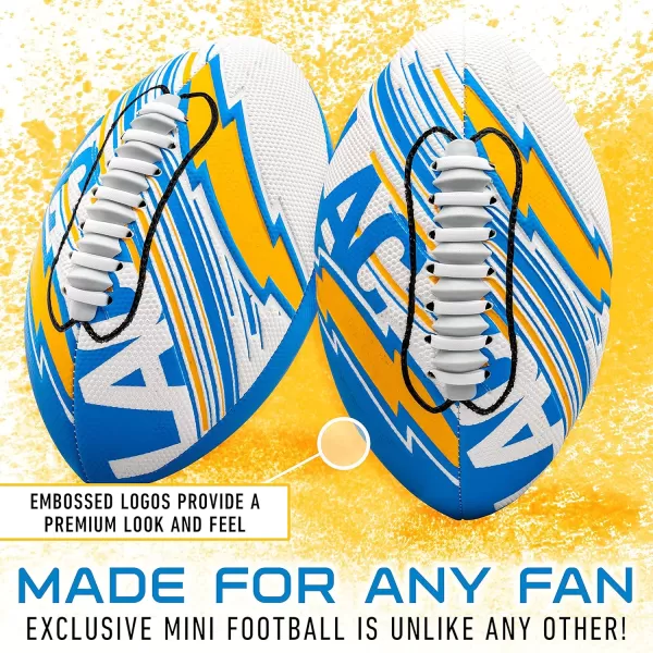 Franklin Sports NFL Team Footballs  Youth Mini Footballs for All NFL Teams  Kids Junior 85quot Football  Air Pump Sets  Official NFL Licensed FootballsLos Angeles Chargers