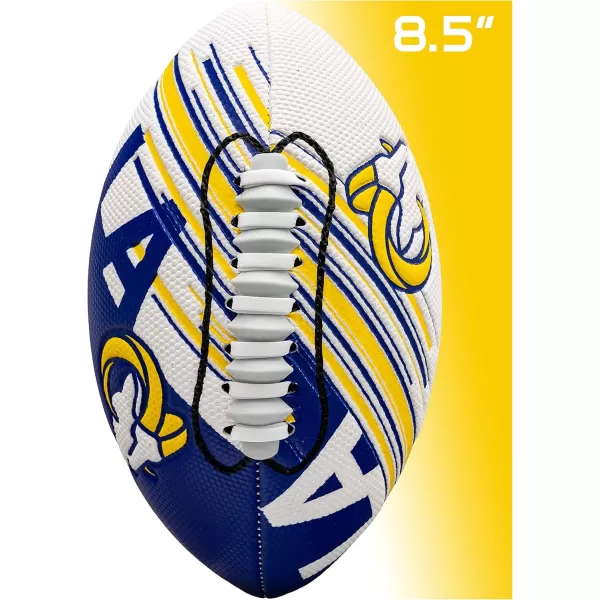 Franklin Sports NFL Team Footballs  Youth Mini Footballs for All NFL Teams  Kids Junior 85quot Football  Air Pump Sets  Official NFL Licensed FootballsLos Angeles Rams