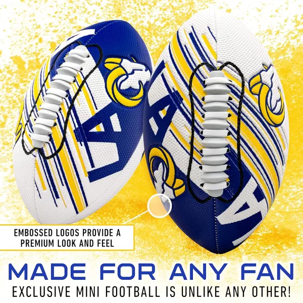 Franklin Sports NFL Team Footballs  Youth Mini Footballs for All NFL Teams  Kids Junior 85quot Football  Air Pump Sets  Official NFL Licensed FootballsLos Angeles Rams