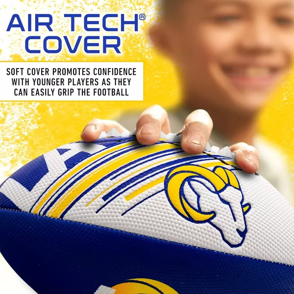 Franklin Sports NFL Team Footballs  Youth Mini Footballs for All NFL Teams  Kids Junior 85quot Football  Air Pump Sets  Official NFL Licensed FootballsLos Angeles Rams