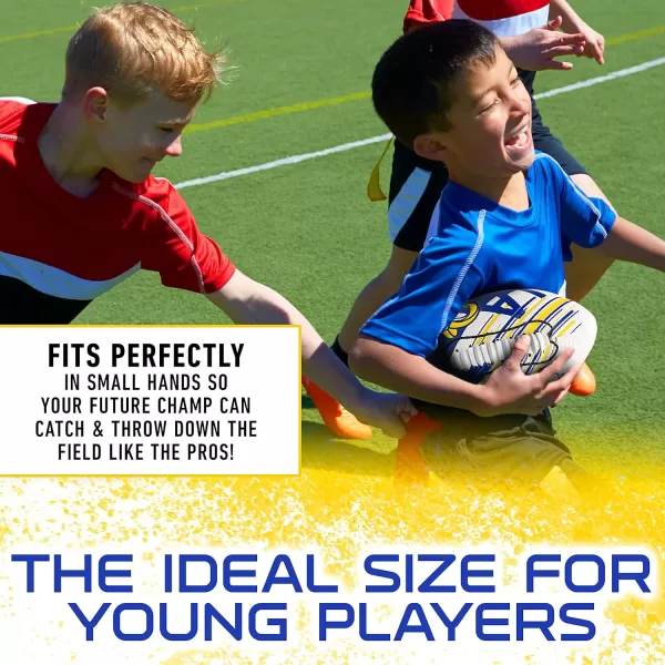 Franklin Sports NFL Team Footballs  Youth Mini Footballs for All NFL Teams  Kids Junior 85quot Football  Air Pump Sets  Official NFL Licensed FootballsLos Angeles Rams