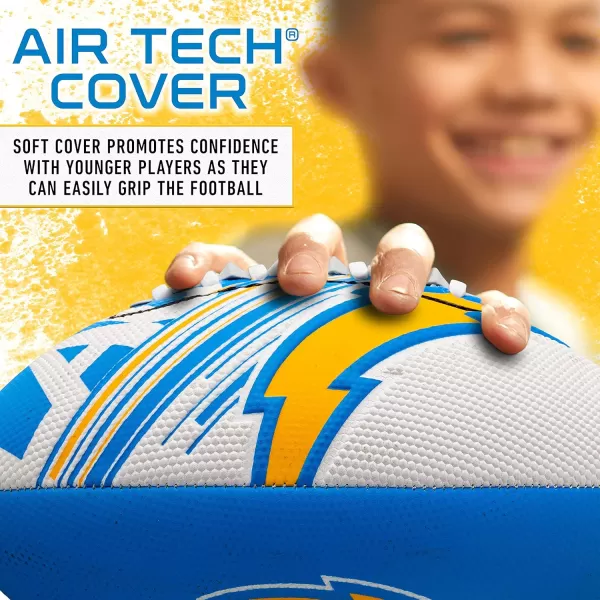 Franklin Sports NFL Team Footballs  Youth Mini Footballs for All NFL Teams  Kids Junior 85quot Football  Air Pump Sets  Official NFL Licensed FootballsLos Angeles Chargers