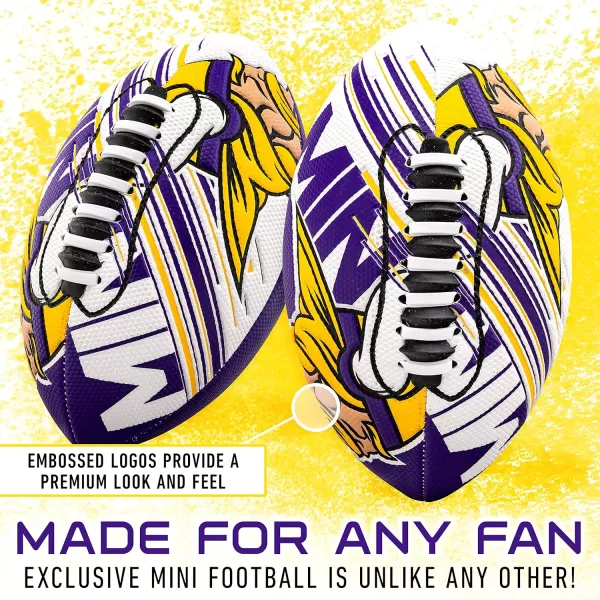 Franklin Sports NFL Team Footballs  Youth Mini Footballs for All NFL Teams  Kids Junior 85quot Football  Air Pump Sets  Official NFL Licensed FootballsMinnesota Vikings