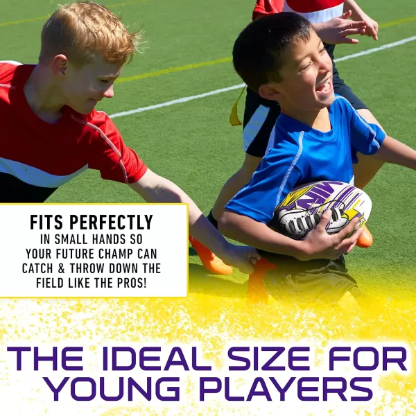 Franklin Sports NFL Team Footballs  Youth Mini Footballs for All NFL Teams  Kids Junior 85quot Football  Air Pump Sets  Official NFL Licensed FootballsMinnesota Vikings