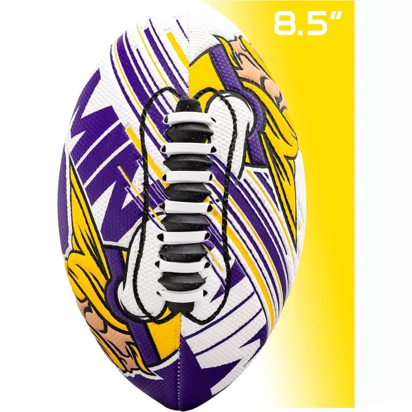 Franklin Sports NFL Team Footballs  Youth Mini Footballs for All NFL Teams  Kids Junior 85quot Football  Air Pump Sets  Official NFL Licensed FootballsMinnesota Vikings