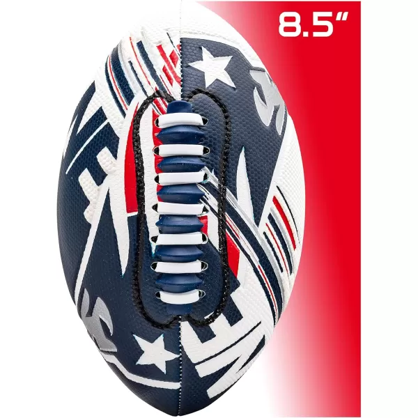 Franklin Sports NFL Team Footballs  Youth Mini Footballs for All NFL Teams  Kids Junior 85quot Football  Air Pump Sets  Official NFL Licensed FootballsNew England Patriots