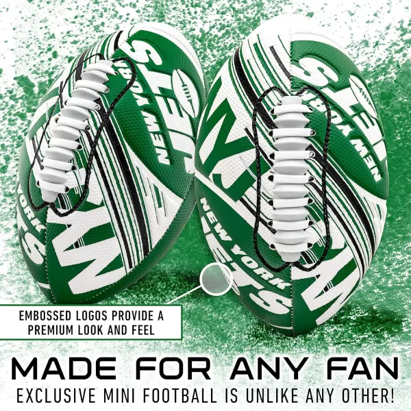 Franklin Sports NFL Team Footballs  Youth Mini Footballs for All NFL Teams  Kids Junior 85quot Football  Air Pump Sets  Official NFL Licensed FootballsNew York Jets