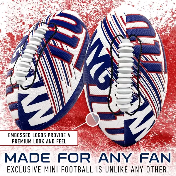Franklin Sports NFL Team Footballs  Youth Mini Footballs for All NFL Teams  Kids Junior 85quot Football  Air Pump Sets  Official NFL Licensed FootballsNew York Giants
