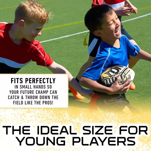 Franklin Sports NFL Team Footballs  Youth Mini Footballs for All NFL Teams  Kids Junior 85quot Football  Air Pump Sets  Official NFL Licensed FootballsNew Orleans Saints