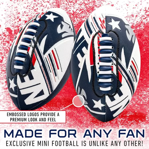 Franklin Sports NFL Team Footballs  Youth Mini Footballs for All NFL Teams  Kids Junior 85quot Football  Air Pump Sets  Official NFL Licensed FootballsNew England Patriots