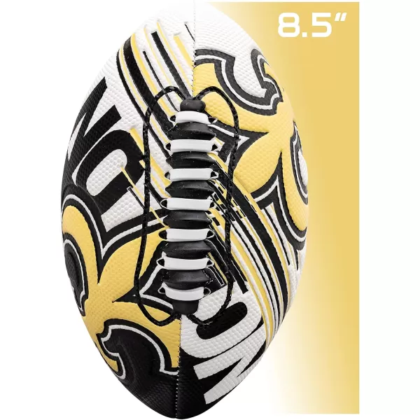 Franklin Sports NFL Team Footballs  Youth Mini Footballs for All NFL Teams  Kids Junior 85quot Football  Air Pump Sets  Official NFL Licensed FootballsNew Orleans Saints