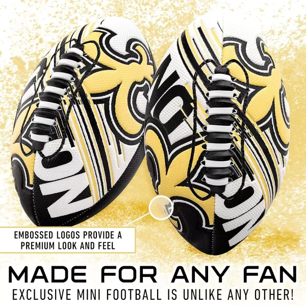 Franklin Sports NFL Team Footballs  Youth Mini Footballs for All NFL Teams  Kids Junior 85quot Football  Air Pump Sets  Official NFL Licensed FootballsNew Orleans Saints