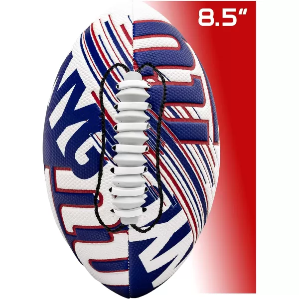 Franklin Sports NFL Team Footballs  Youth Mini Footballs for All NFL Teams  Kids Junior 85quot Football  Air Pump Sets  Official NFL Licensed FootballsNew York Giants