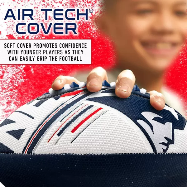 Franklin Sports NFL Team Footballs  Youth Mini Footballs for All NFL Teams  Kids Junior 85quot Football  Air Pump Sets  Official NFL Licensed FootballsNew England Patriots