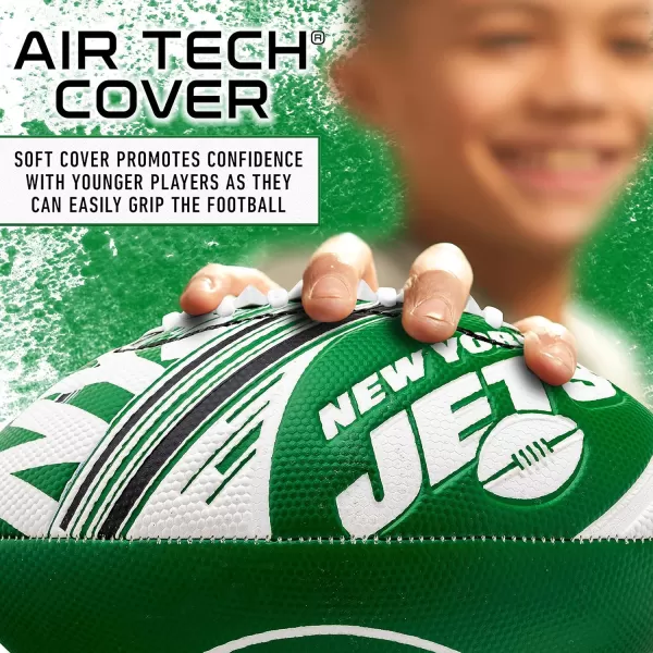 Franklin Sports NFL Team Footballs  Youth Mini Footballs for All NFL Teams  Kids Junior 85quot Football  Air Pump Sets  Official NFL Licensed FootballsNew York Jets