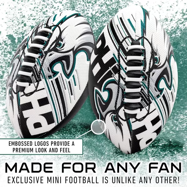 Franklin Sports NFL Team Footballs  Youth Mini Footballs for All NFL Teams  Kids Junior 85quot Football  Air Pump Sets  Official NFL Licensed FootballsPhiladelphia Eagles