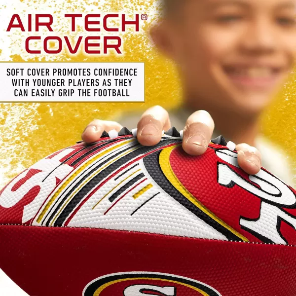 Franklin Sports NFL Team Footballs  Youth Mini Footballs for All NFL Teams  Kids Junior 85quot Football  Air Pump Sets  Official NFL Licensed FootballsSan Francisco 49ers