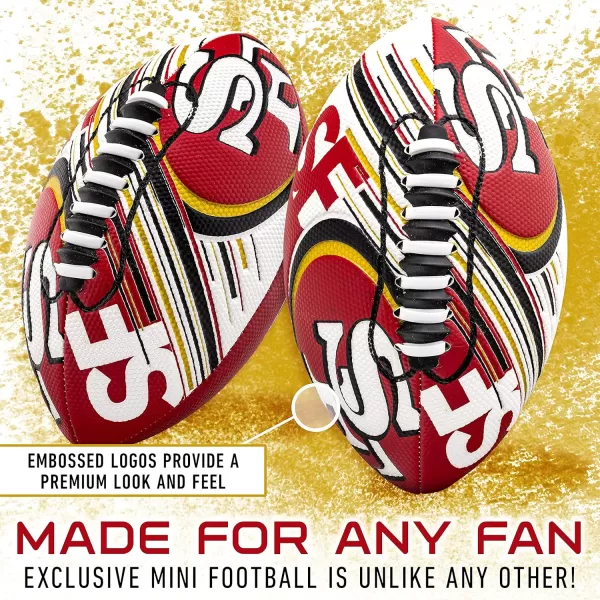 Franklin Sports NFL Team Footballs  Youth Mini Footballs for All NFL Teams  Kids Junior 85quot Football  Air Pump Sets  Official NFL Licensed FootballsSan Francisco 49ers