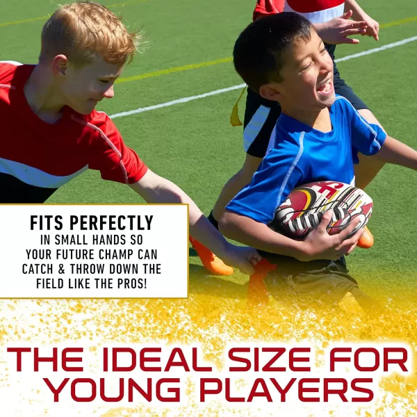 Franklin Sports NFL Team Footballs  Youth Mini Footballs for All NFL Teams  Kids Junior 85quot Football  Air Pump Sets  Official NFL Licensed FootballsSan Francisco 49ers