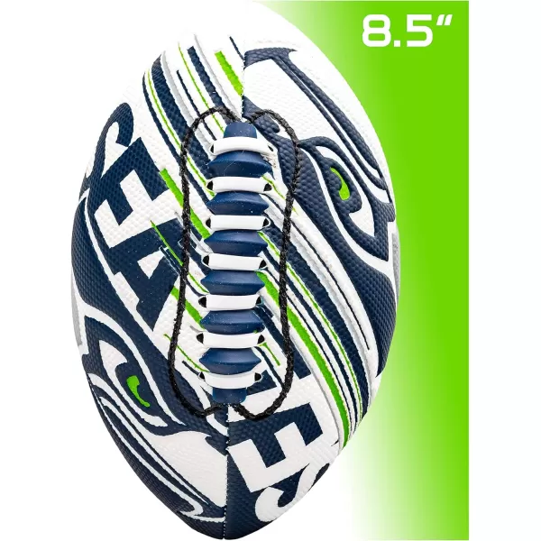 Franklin Sports NFL Team Footballs  Youth Mini Footballs for All NFL Teams  Kids Junior 85quot Football  Air Pump Sets  Official NFL Licensed FootballsSeattle Seahawks