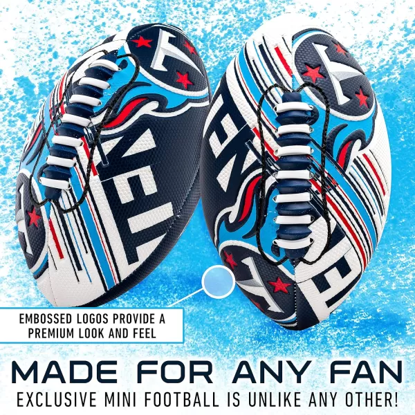 Franklin Sports NFL Team Footballs  Youth Mini Footballs for All NFL Teams  Kids Junior 85quot Football  Air Pump Sets  Official NFL Licensed FootballsTennessee Titans