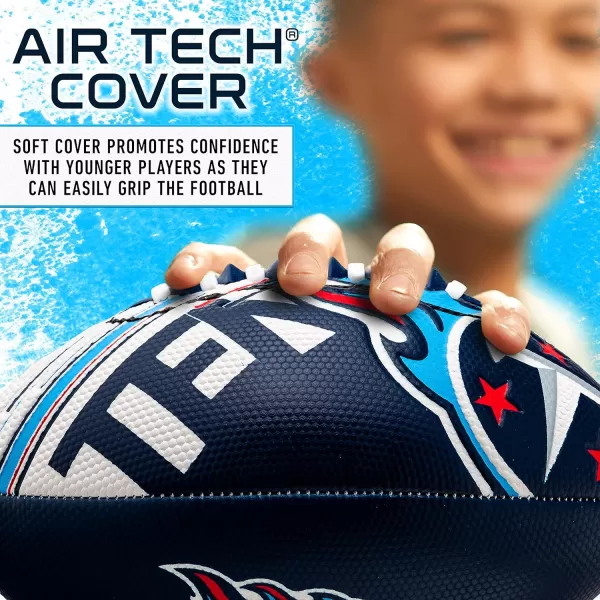 Franklin Sports NFL Team Footballs  Youth Mini Footballs for All NFL Teams  Kids Junior 85quot Football  Air Pump Sets  Official NFL Licensed FootballsTennessee Titans