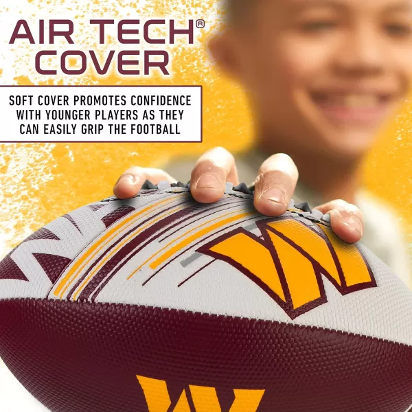 Franklin Sports NFL Team Footballs  Youth Mini Footballs for All NFL Teams  Kids Junior 85quot Football  Air Pump Sets  Official NFL Licensed FootballsWashington Commanders