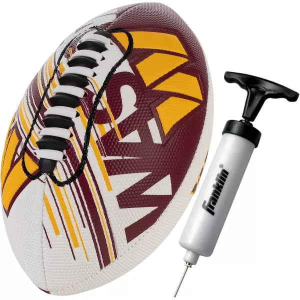 Franklin Sports NFL Team Footballs  Youth Mini Footballs for All NFL Teams  Kids Junior 85quot Football  Air Pump Sets  Official NFL Licensed FootballsWashington Commanders
