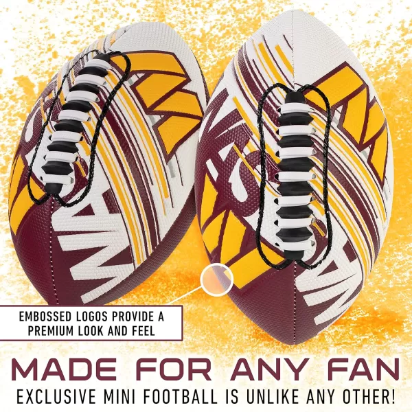 Franklin Sports NFL Team Footballs  Youth Mini Footballs for All NFL Teams  Kids Junior 85quot Football  Air Pump Sets  Official NFL Licensed FootballsWashington Commanders