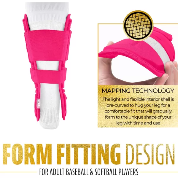Franklin Sports PRT Series Adult Leg GuardOptic Pink