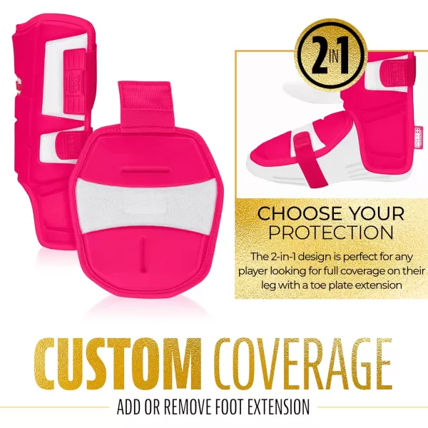 Franklin Sports PRT Series Adult Leg GuardOptic Pink