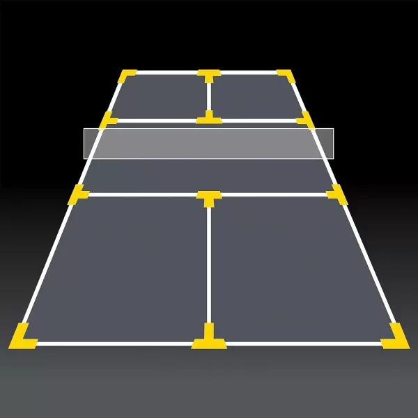 Franklin Sports Pickleball Court Marker Kit  Lines Marking Set with Tape Measure  Official Size Court Throw Down Markers